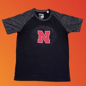 Adidas Nebraska Cornhusker Basketball Ultimate Tee, Size Large, Black